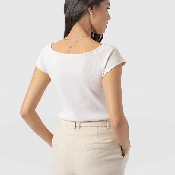 Saint + Sofia - Riviera Tee - Cream - Sz 16 - Picture 3 of 8